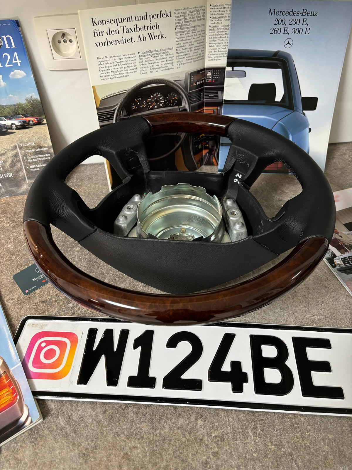 Mercedes-Benz R129 W208 W202 W210 wooden steering wheel