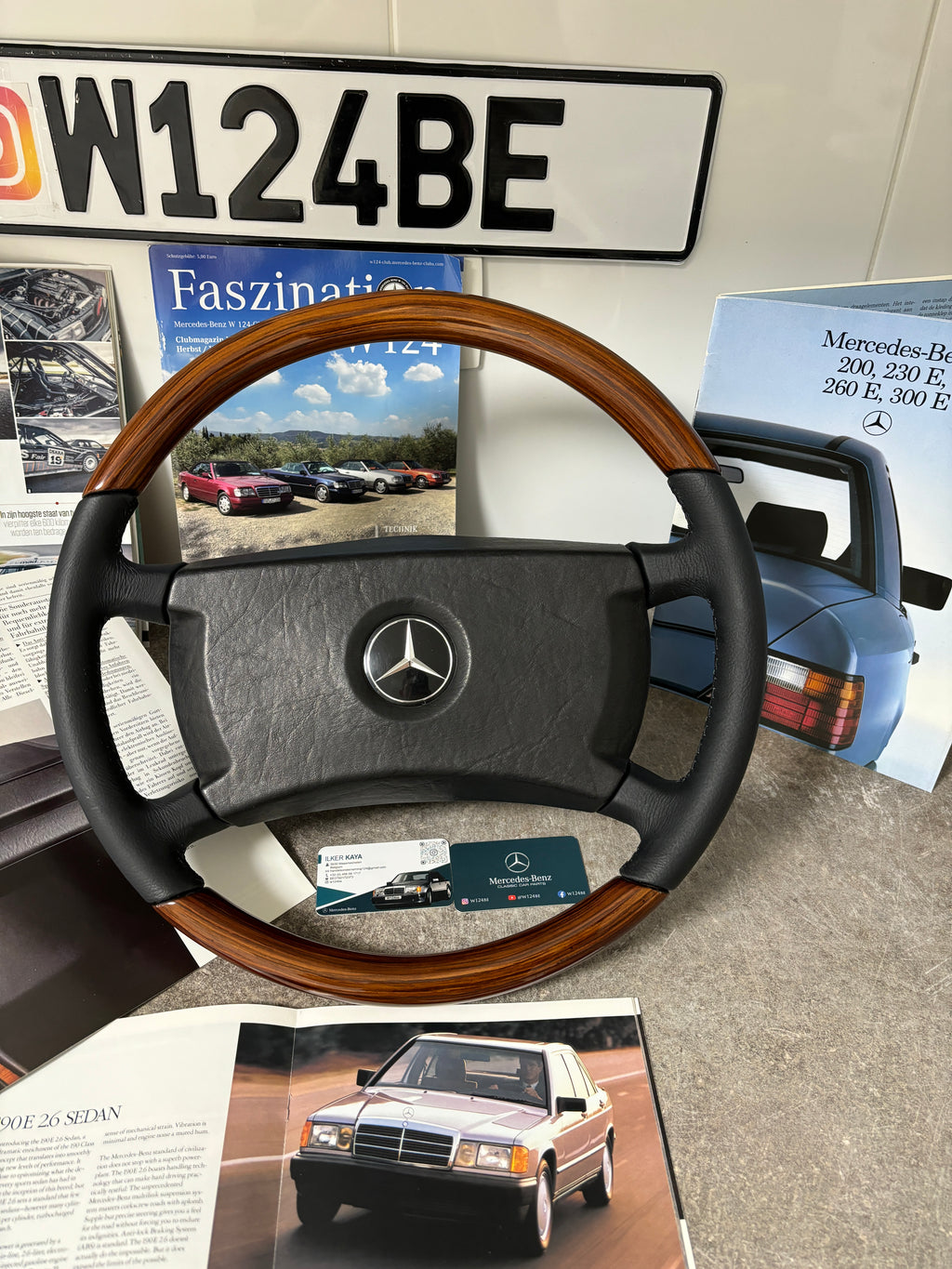 Mercedes W201 R107 W126 W124 steering wheel wood