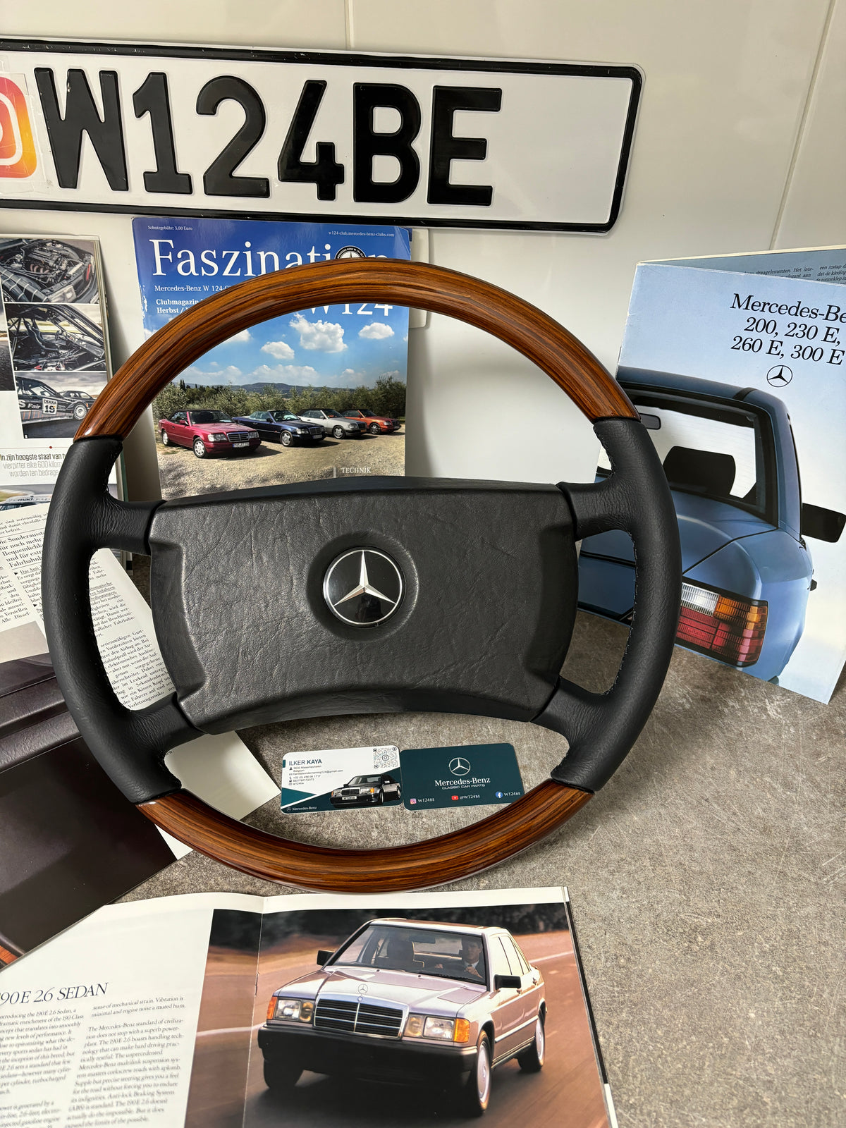 Mercedes W201 R107 W126 W124 steering wheel wood