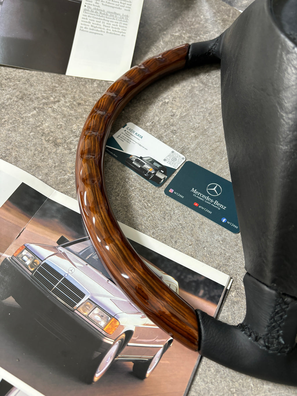 Mercedes W201 R107 W126 W124 steering wheel wood