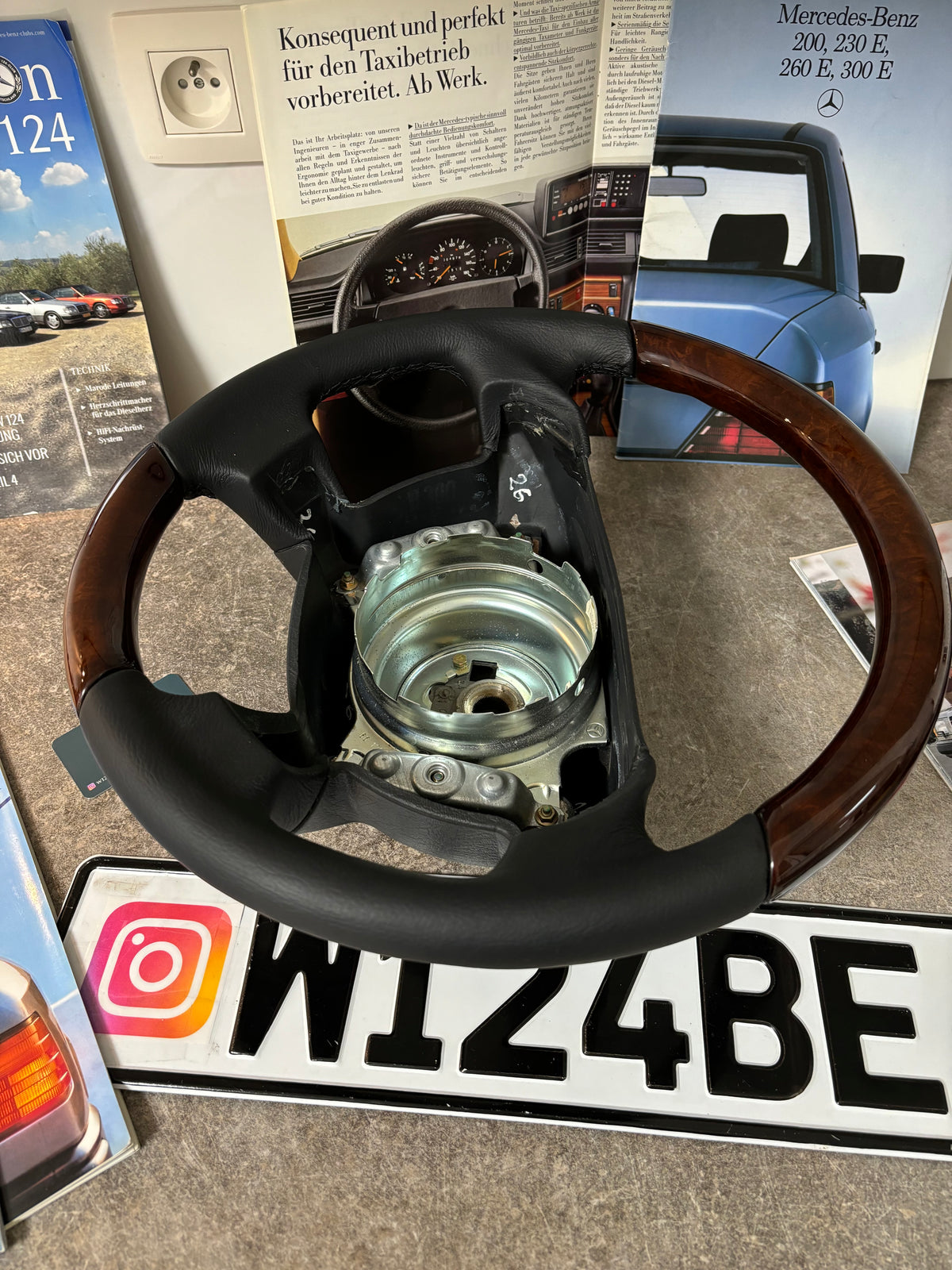 Mercedes-Benz R129 W208 W202 W210 wooden steering wheel